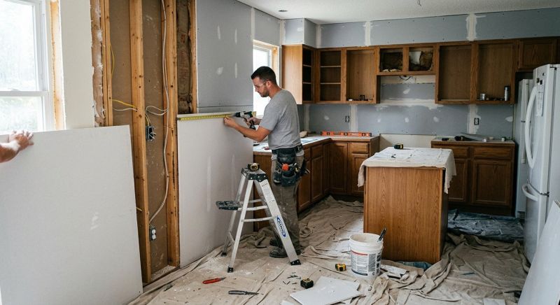 Kitchen Drywall Installation in Conroe, TX